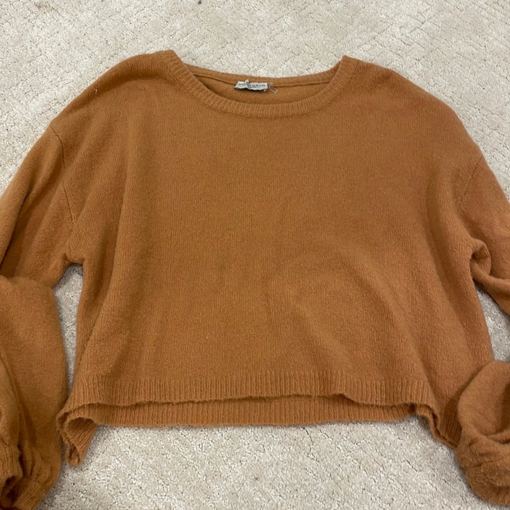 orange sweater